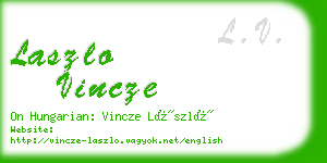 laszlo vincze business card